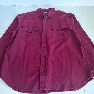 Casual maroon Button Down Shirt with Classic Collar